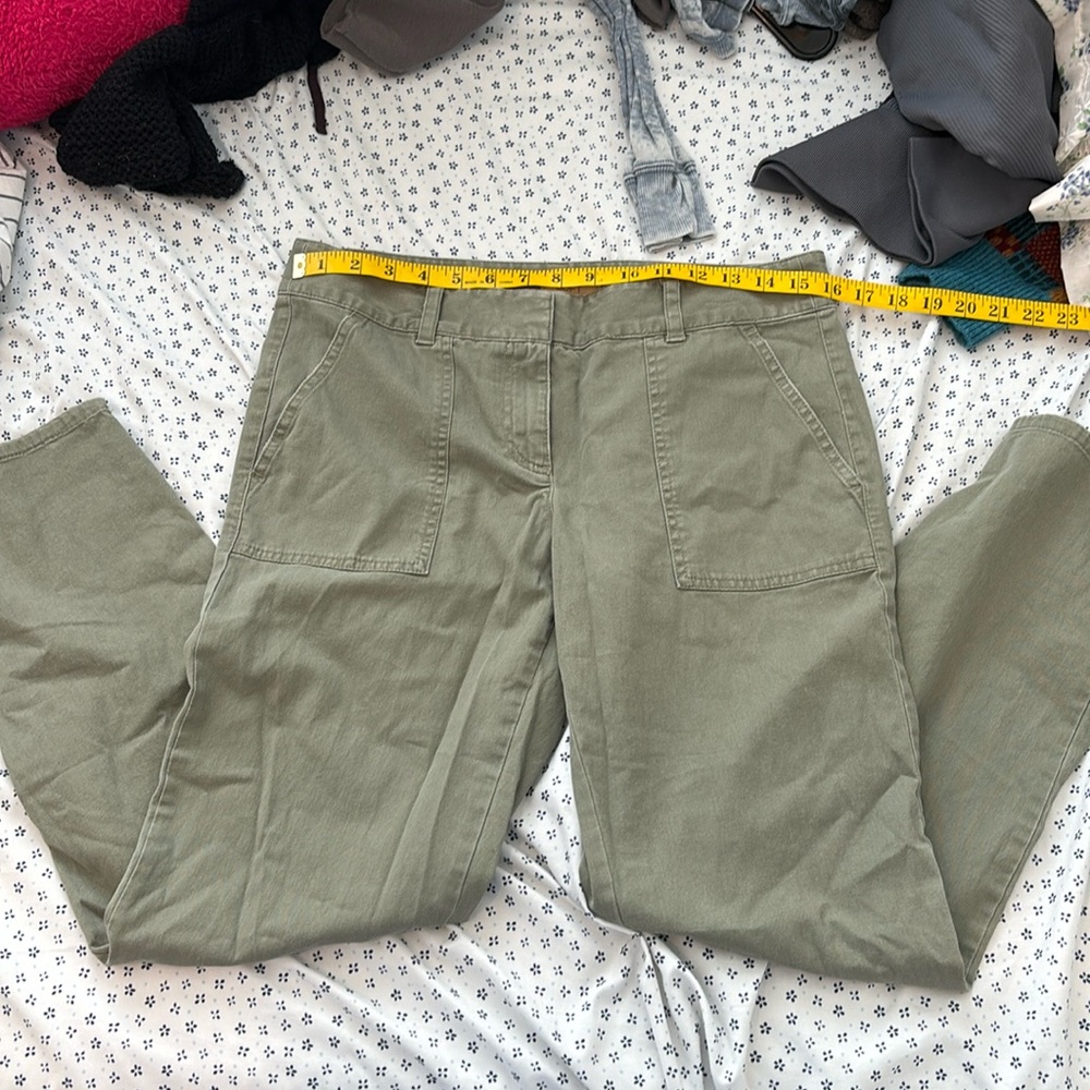 Low rise green jeans